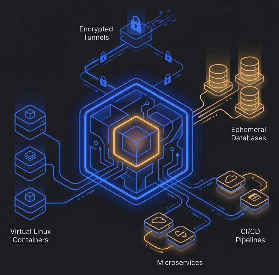 devx Abstract Tech Architecture Illustration
